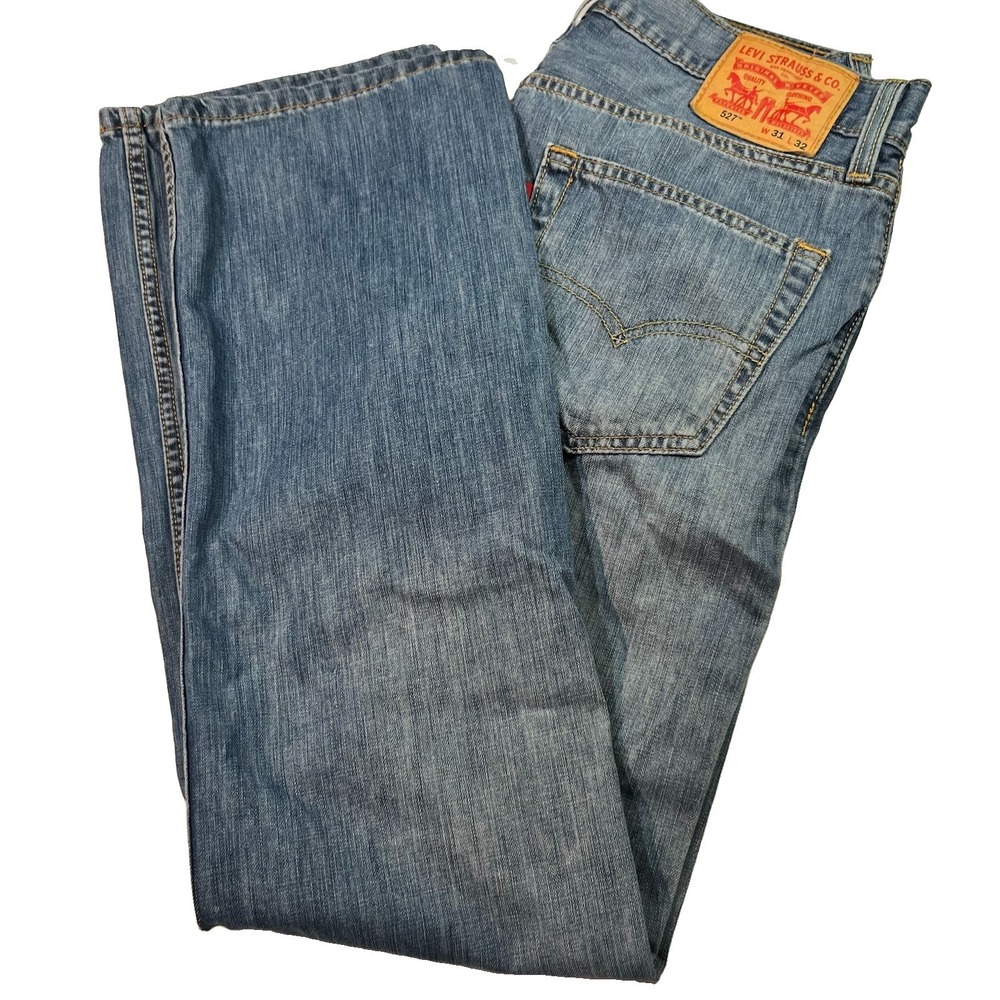 Levi's 527 Boot Cut Jeans Men's Size 31x32 Blue Denim Medium Wash Cotton Cowboy